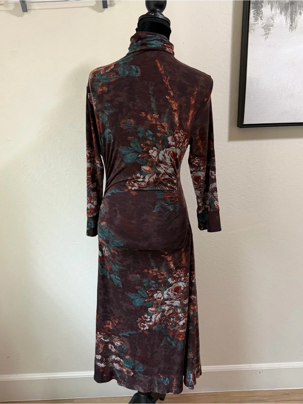 ✨ ETRO Floral Printed Chenille Midi Dress - Made in Italy-Size 46 (US L) luxury